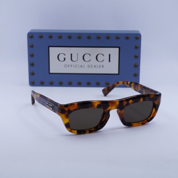 Gucci GG1777S 003 Square Sunglasses - Spotted Havana\\Brown main image 7